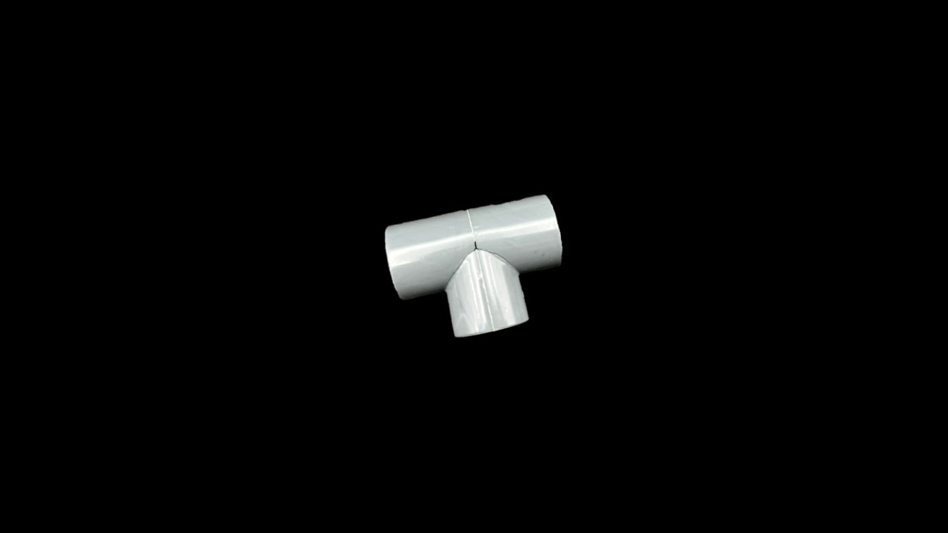 PVC T-Stück 25mm 90° Rohrverbindung Grau
