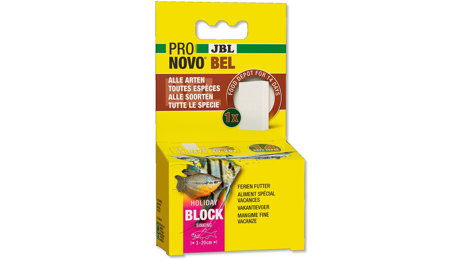 JBL PRONOVO BEL HOLIDAY – Ferienfutterblock für Aquarienfische