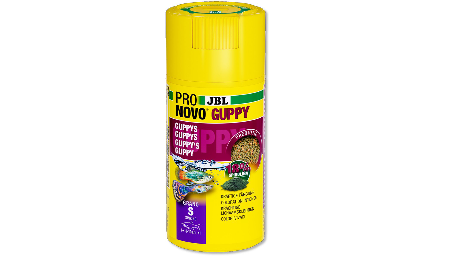 JBL PRONOVO Guppy Grano S 100ml – Aquarium Futtergranulat für Guppys.