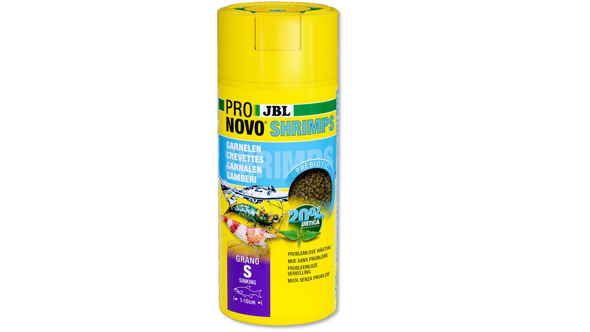 JBL PRONOVO SHRIMPS GRANO S – Spirulina und Brennesseln für Garnelen