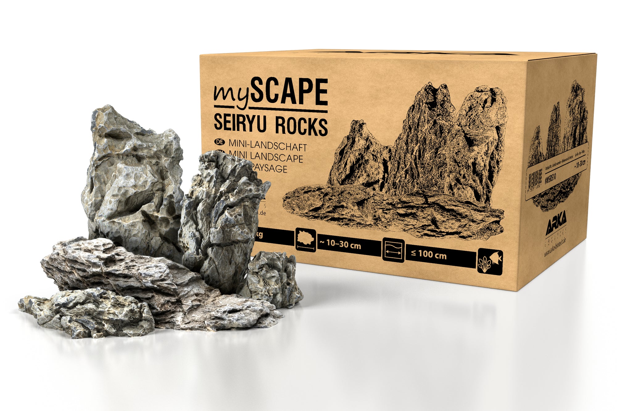 ARKA myScape Seiryu Mini-Landschaft – Aquascaping Gestein