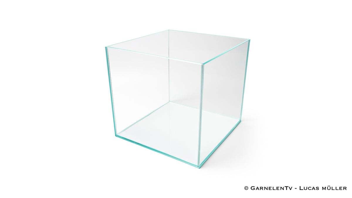OptiWhite-Aquarium 20x20x20cm (LxTxH) 8l - GarnelenTv-Shop
8L Aquarium 20x20x20cm aus Weißglas mit Floatglas-Bodenscheibe
