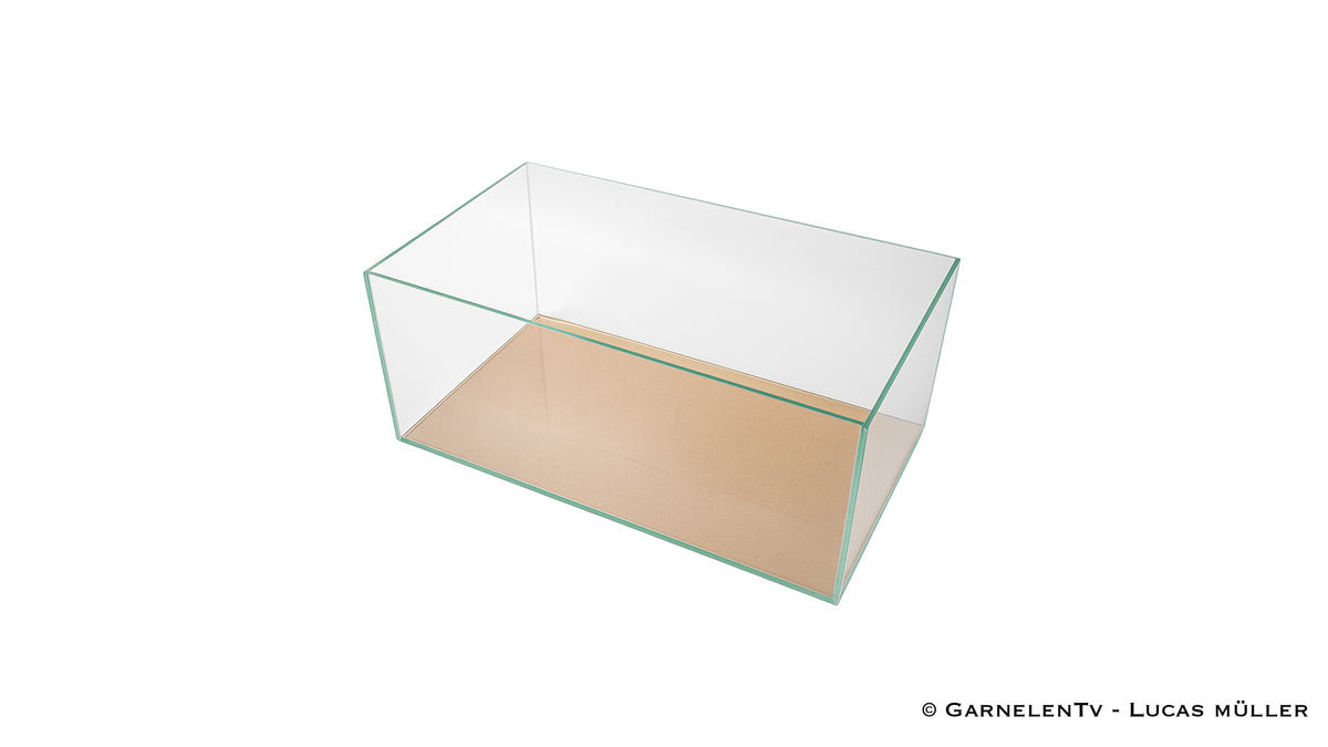 OptiWhite-Aquarium 45x27x20cm (LxTxH) 24l 45-F - TIPP - GarnelenTv-Shop
45F Aquarium 24l Weißglas mit transparenter Silikonverklebung