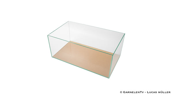 OptiWhite-Aquarium 45x27x20cm (LxTxH) 24l 45-F - TIPP - GarnelenTv-Shop
45F Aquarium 24l Weißglas mit transparenter Silikonverklebung