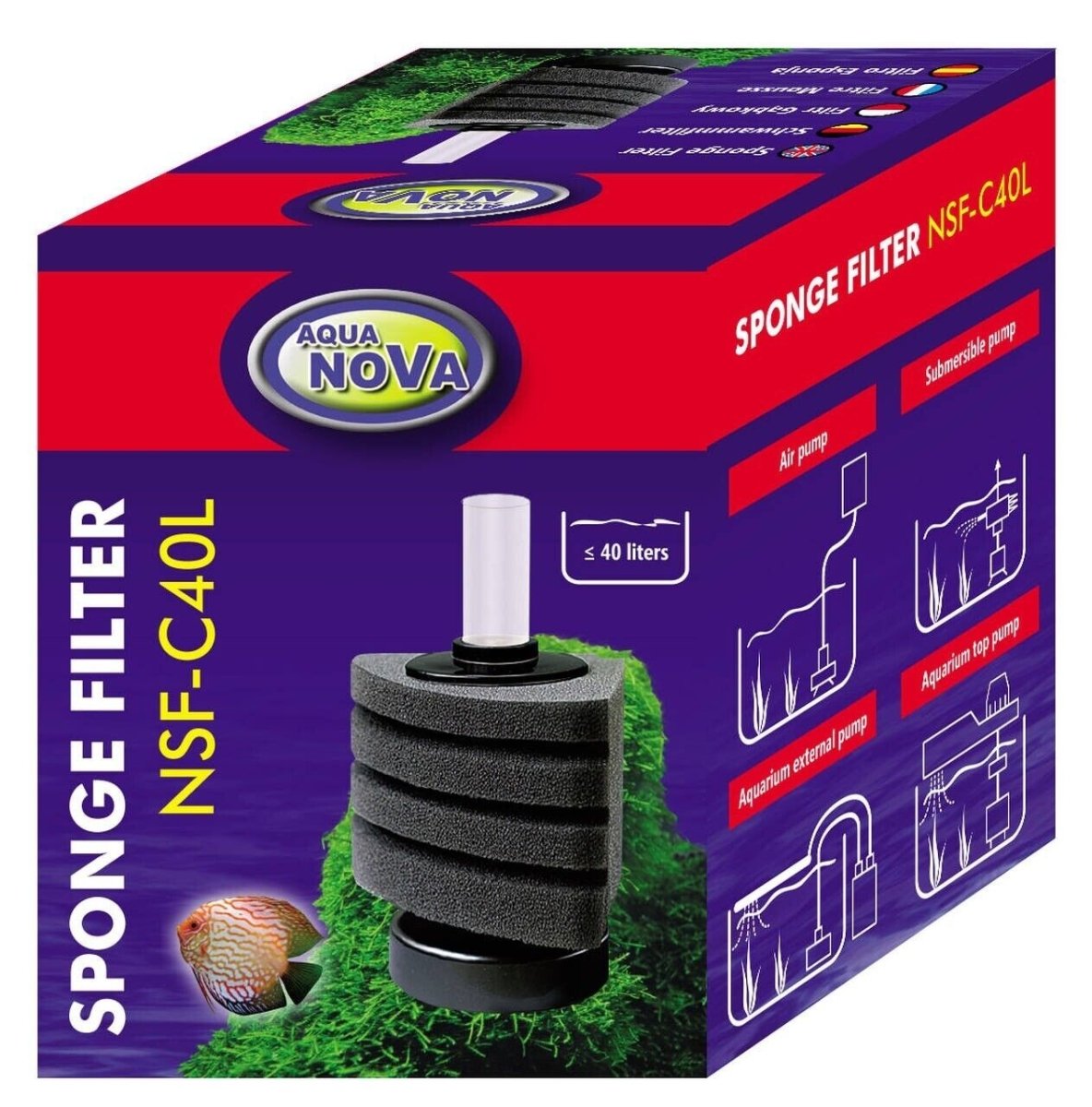 Aqua Nova Eck-Schwammfilter 40L - GarnelenTv-Shop

Aqua Nova Eck-Schwammfilter 40L – Luftbetriebener Filter für Aquarien

