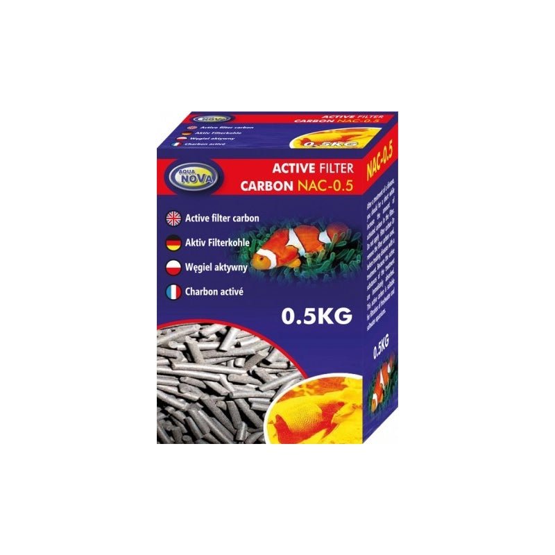 Aqua Nova - Aktivkohle Pellets 500 g - GarnelenTv-Shop

Aqua Nova Aktivkohle Pellets 500g für kristallklares Aquariumwasser
