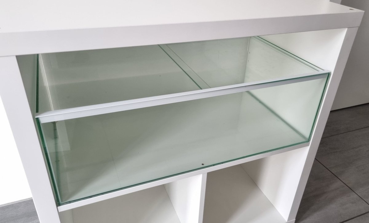 Glas-Aquarium 57L für IKEA Kallax Regal