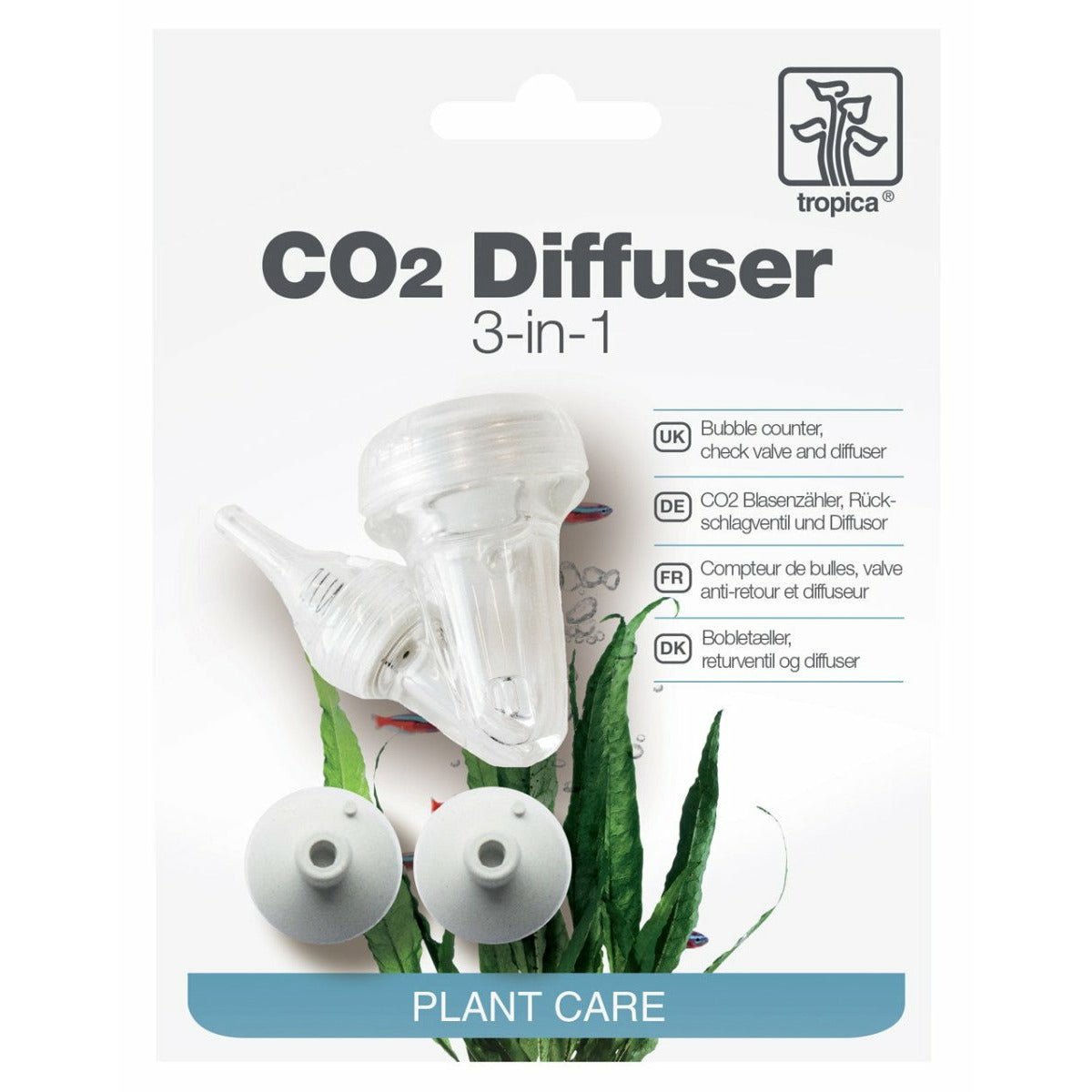 CO2 Diffuser 3 in 1 - Tropica - GarnelenTv-Shop

CO2 Diffuser 3 in 1 Tropica mit Blasenzähler und Rückschlagventil