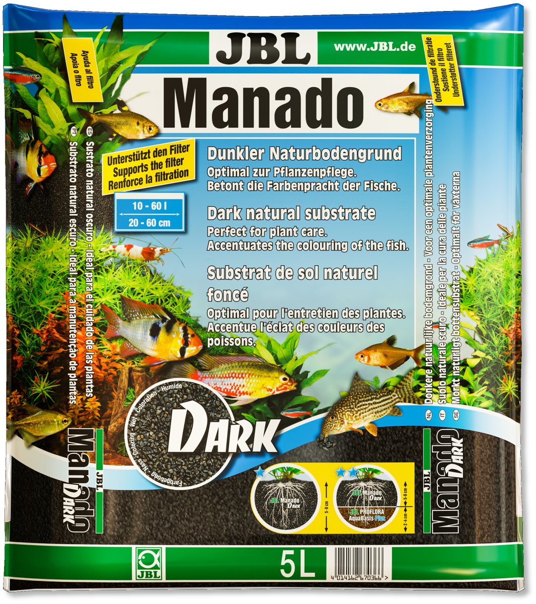 JBL Manado DARK - GarnelenTv-Shop
JBL Manado DARK – Fördert Wurzelwachstum und gesunde Bodenflora

