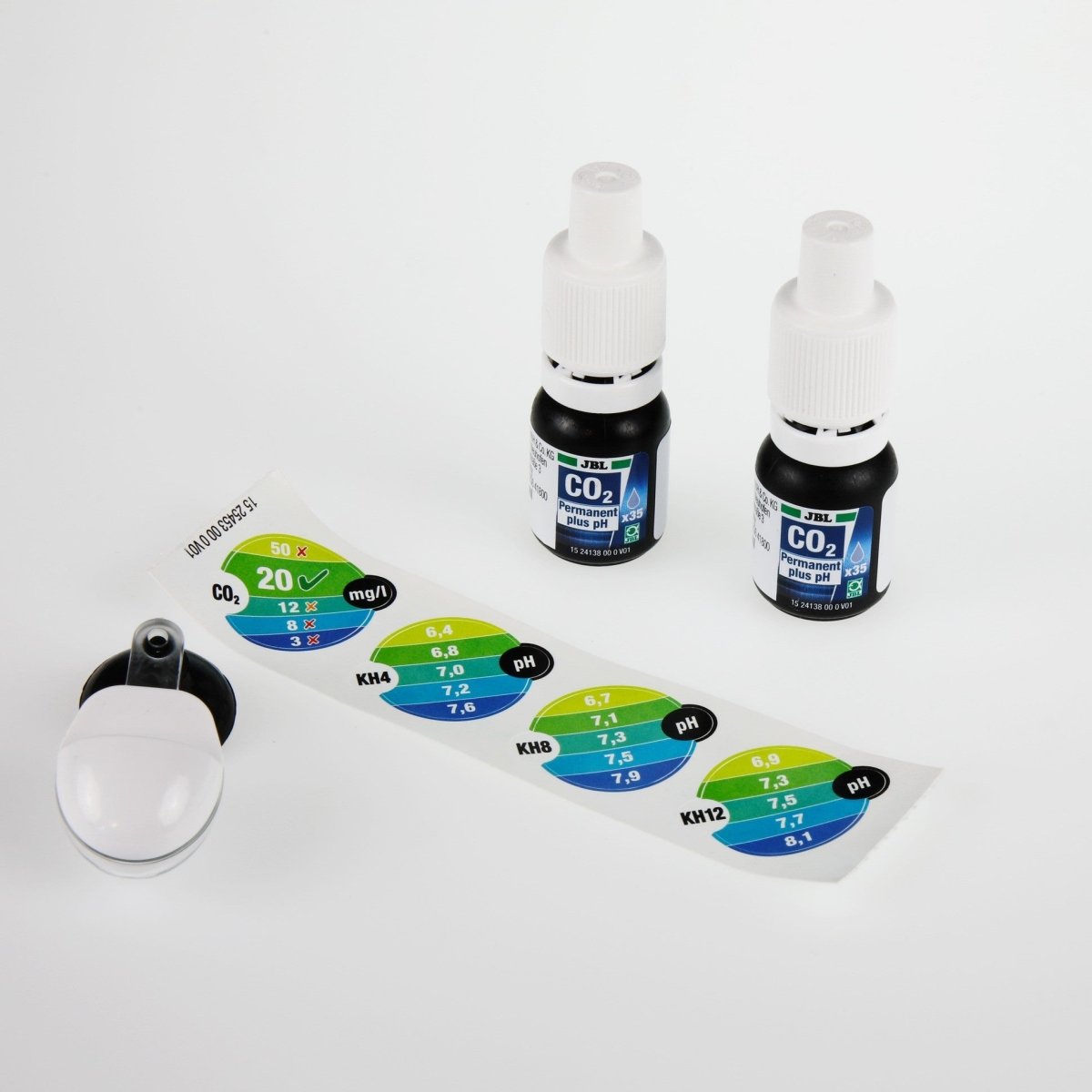 JBL CO2 Testgerät mit Saugnapf für Aquariumscheibe