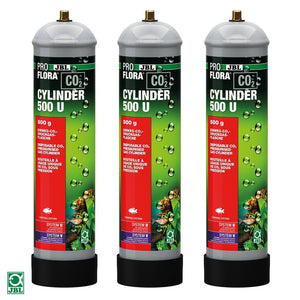 CO2 Einwegflaschen Set mit Gummistandfuß und TÜV-Prüfung