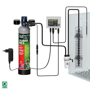 Blasenzähler und CO2-Reaktor im JBL Set U
