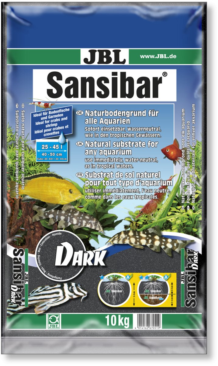 JBL Sansibar Dark schwarzer Bodengrund für Aquarien