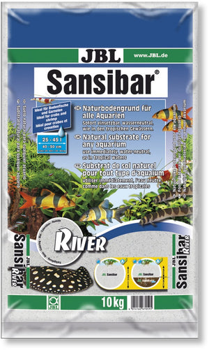 JBL Sansibar River - Feiner Bodengrund für Aquarien mit schwarzen Steinchen