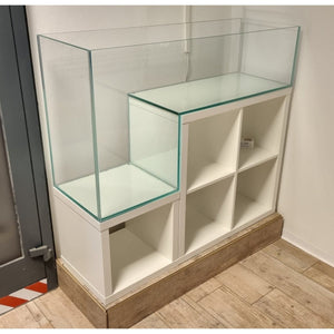 OptiWhite-Aquarium 117,5x39x65,5/30cm (LxTxH) DropOff 194l für IKEA Kallax - GarnelenTv-Shop
194L Glasbecken – Perfekt für Pflanzen & Aquarienbewohner